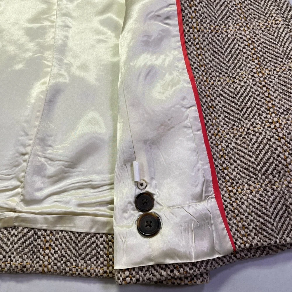 J. Crew Vintage Inspired Wool Blend Tweed Swing Jacket Coat - Brown Cream - 4 - Picture 4 of 8